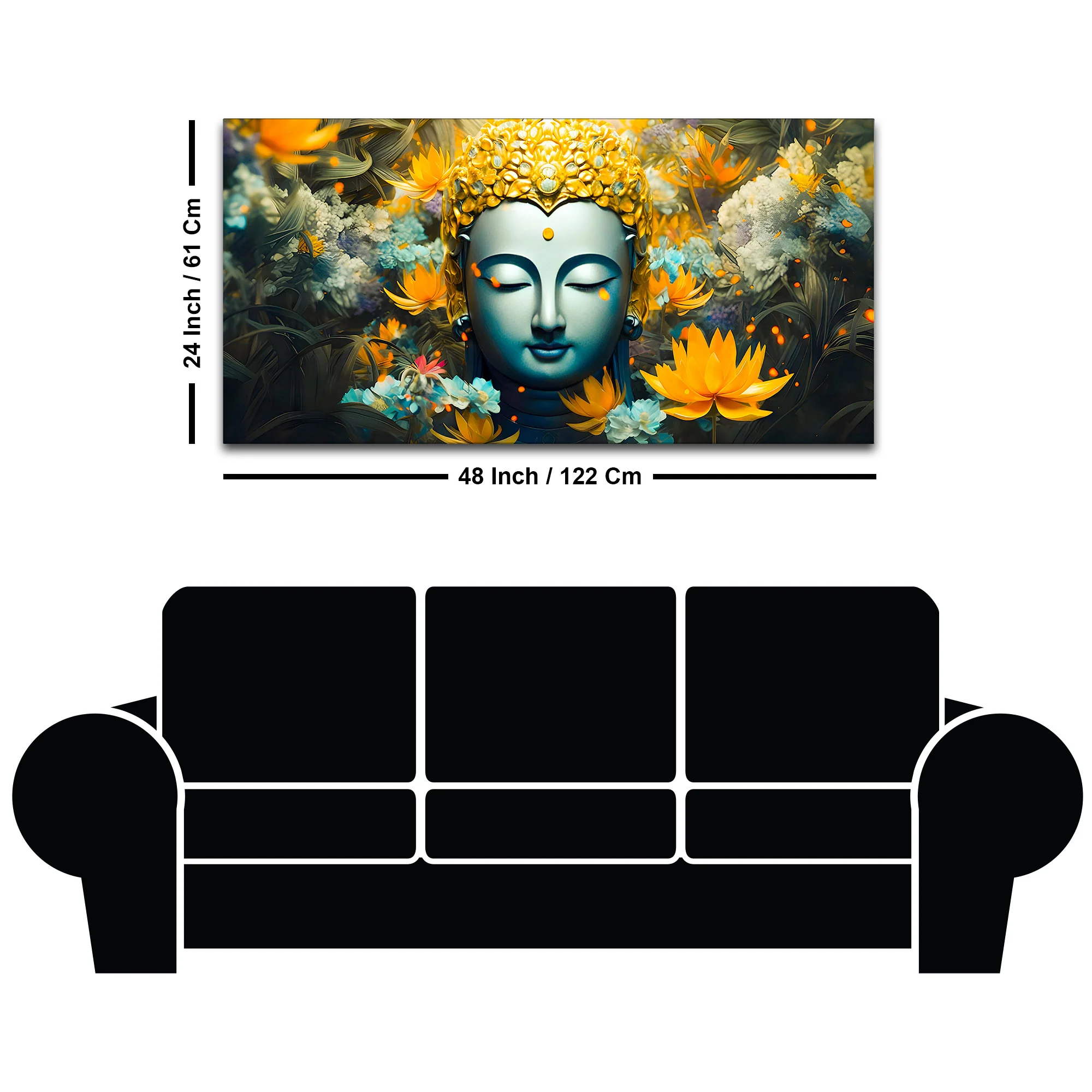 Buddha Wall Painting for Calm & Positive Energy - Image 8