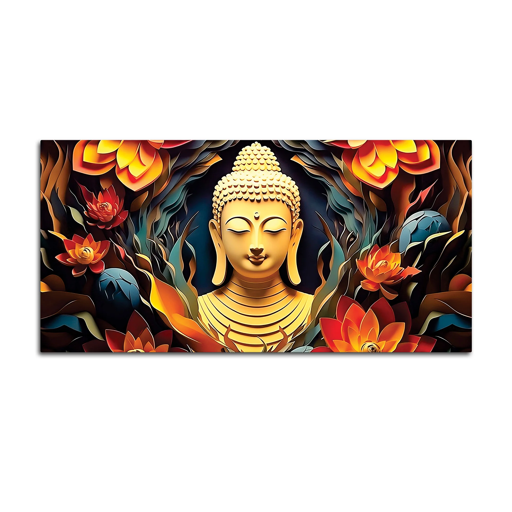 Buddha Wall Painting for Home Decor – Spiritual Artwork - Image 4