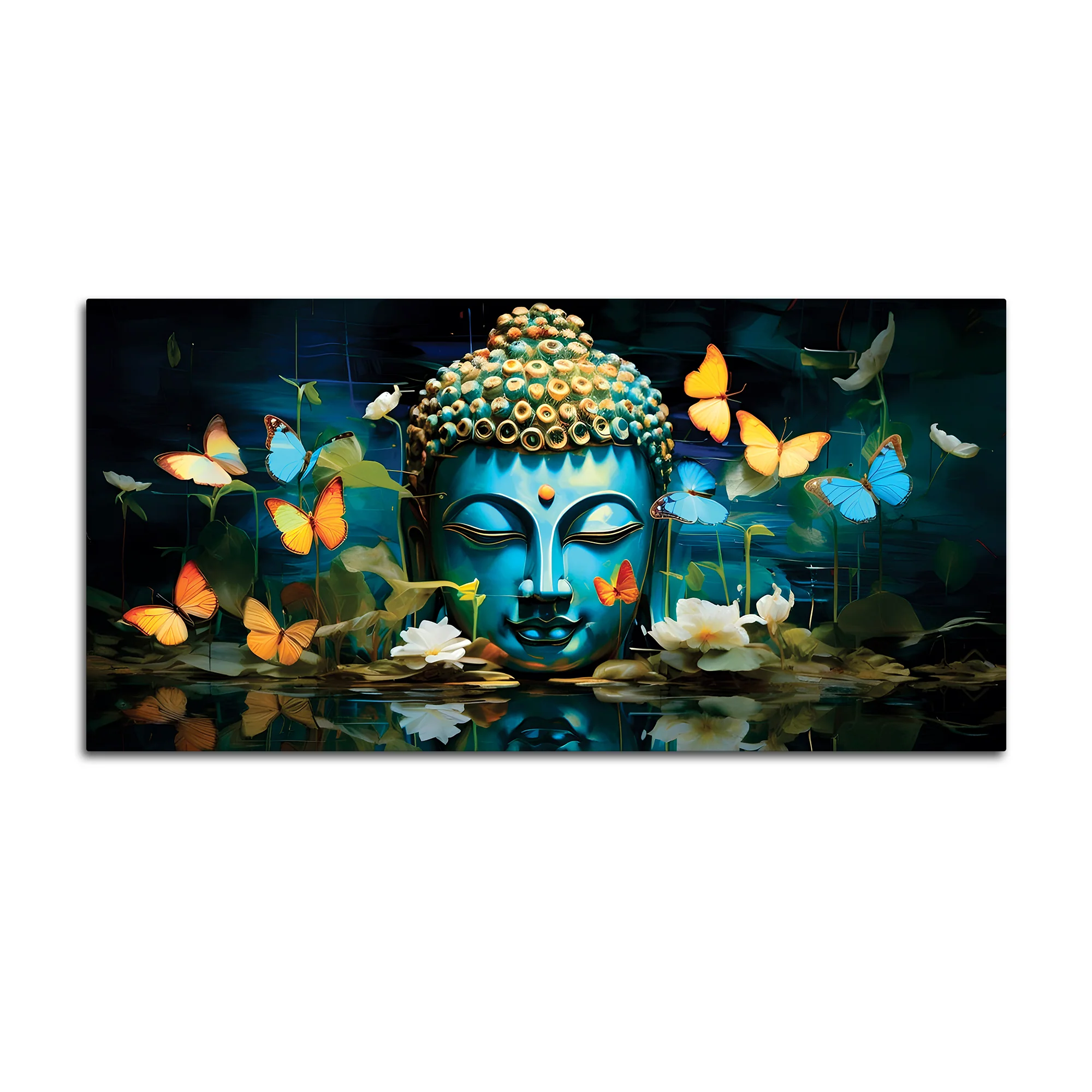 Buddha Wall Painting for Living Room – Calm Vibes Art - Image 4