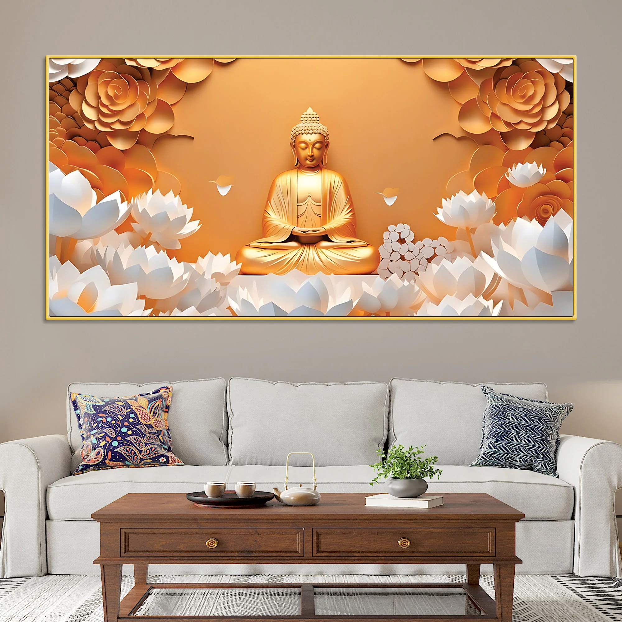 Buddha Wall Painting for Living Room Wall Décor - Image 2