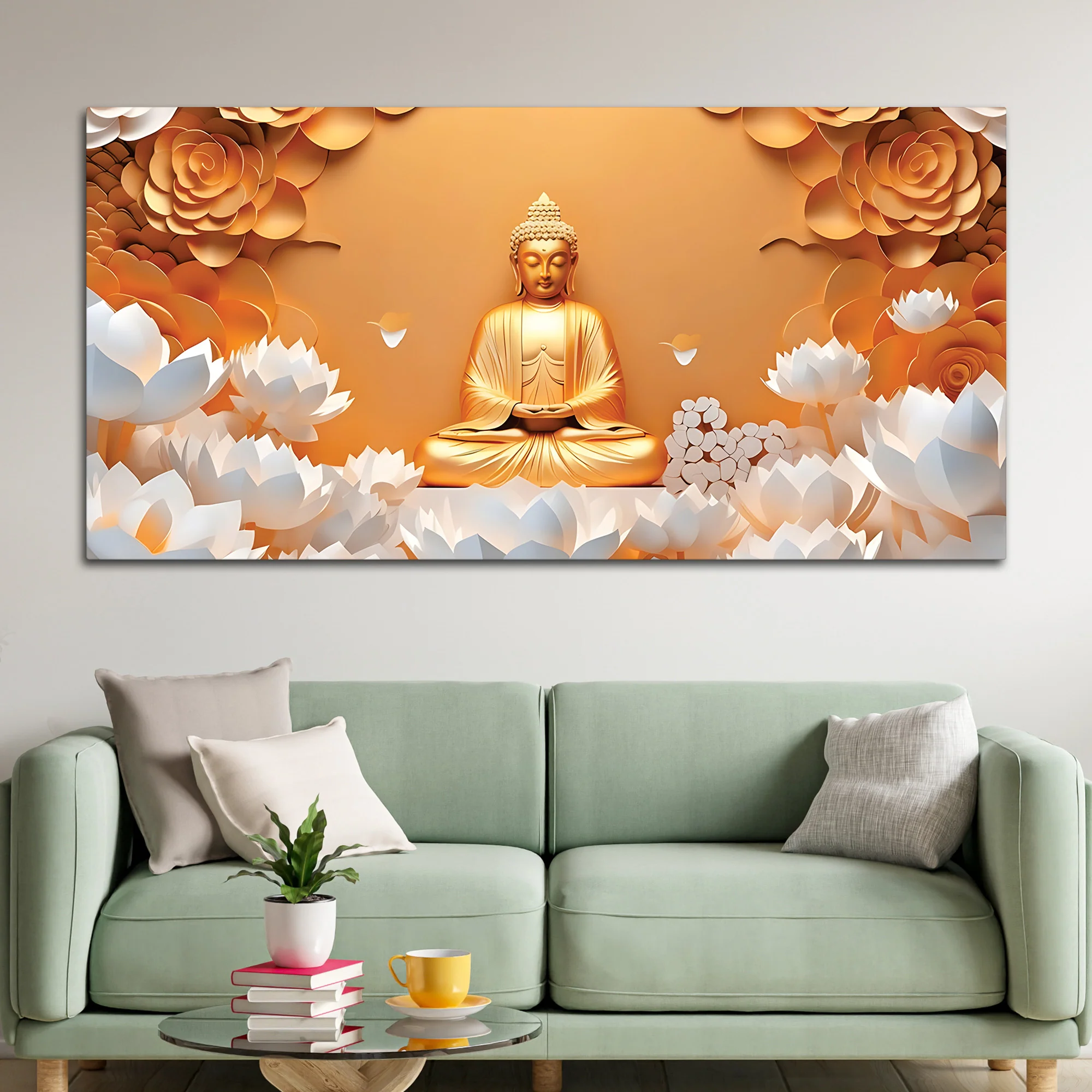 Buddha Wall Painting for Living Room Wall Décor - Image 3