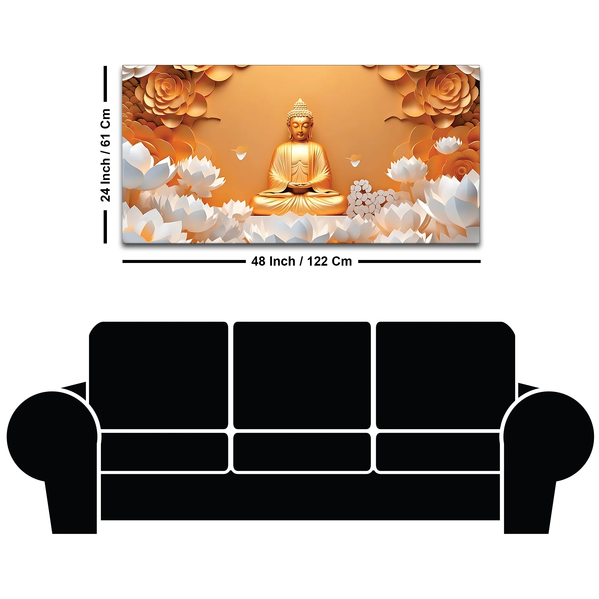 Buddha Wall Painting for Living Room Wall Décor - Image 8