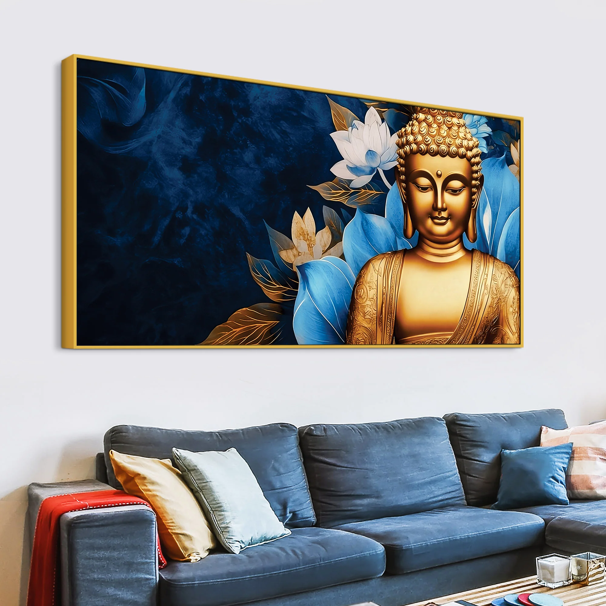 Buddha Wall Painting for Pooja Room – Divine Decor - Image 5