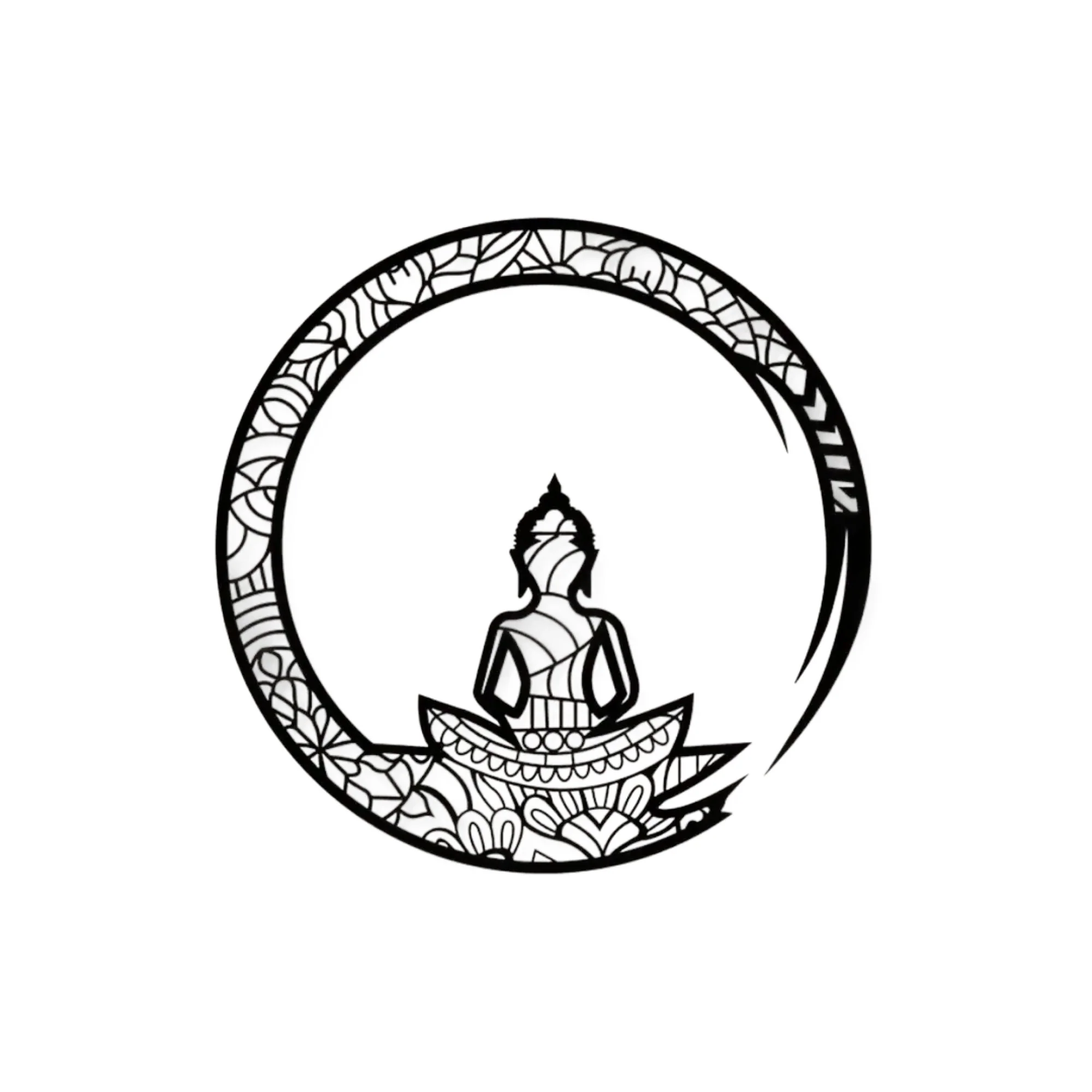 Buddha Zen Spiritual Worship Metal Art Wall Decor - Image 3