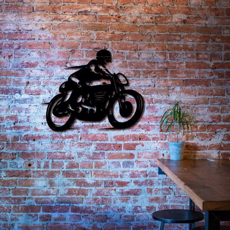 Cafe Racer Motorcycle Metal Wall Art for Wall Decor - Image 5