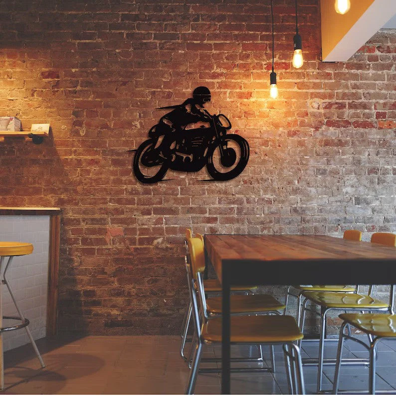 Cafe Racer Motorcycle Metal Wall Art for Wall Decor - Image 8