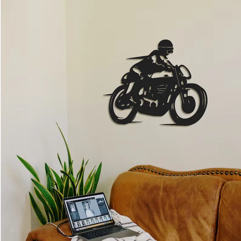 Cafe Racer Motorcycle Metal Wall Art for Wall Decor - Image 9