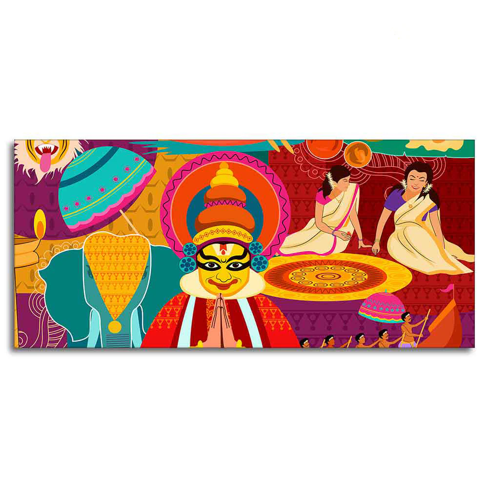 Canvas Wall Painting of Celebration Onam Festival - Image 5