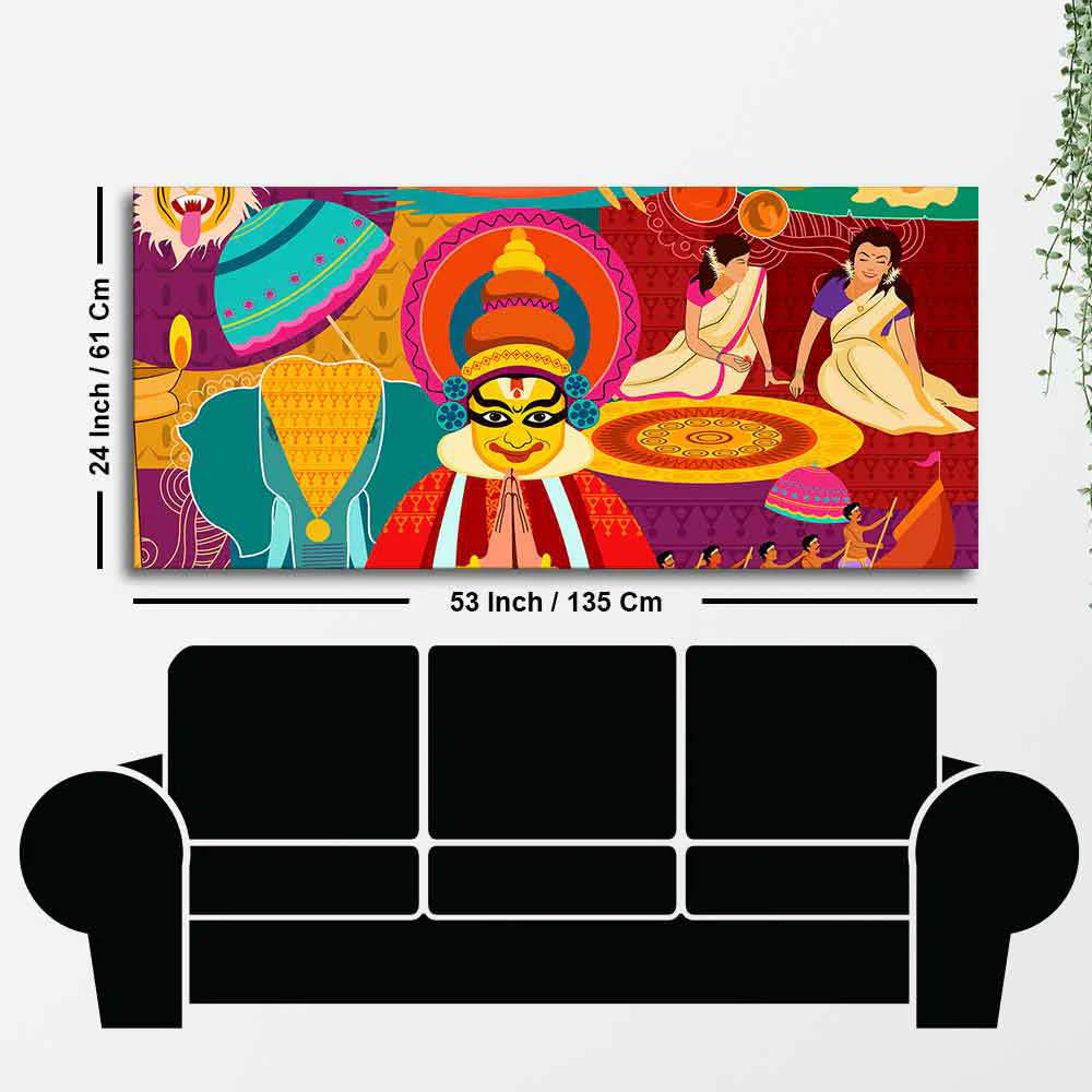 Canvas Wall Painting of Celebration Onam Festival - Image 7
