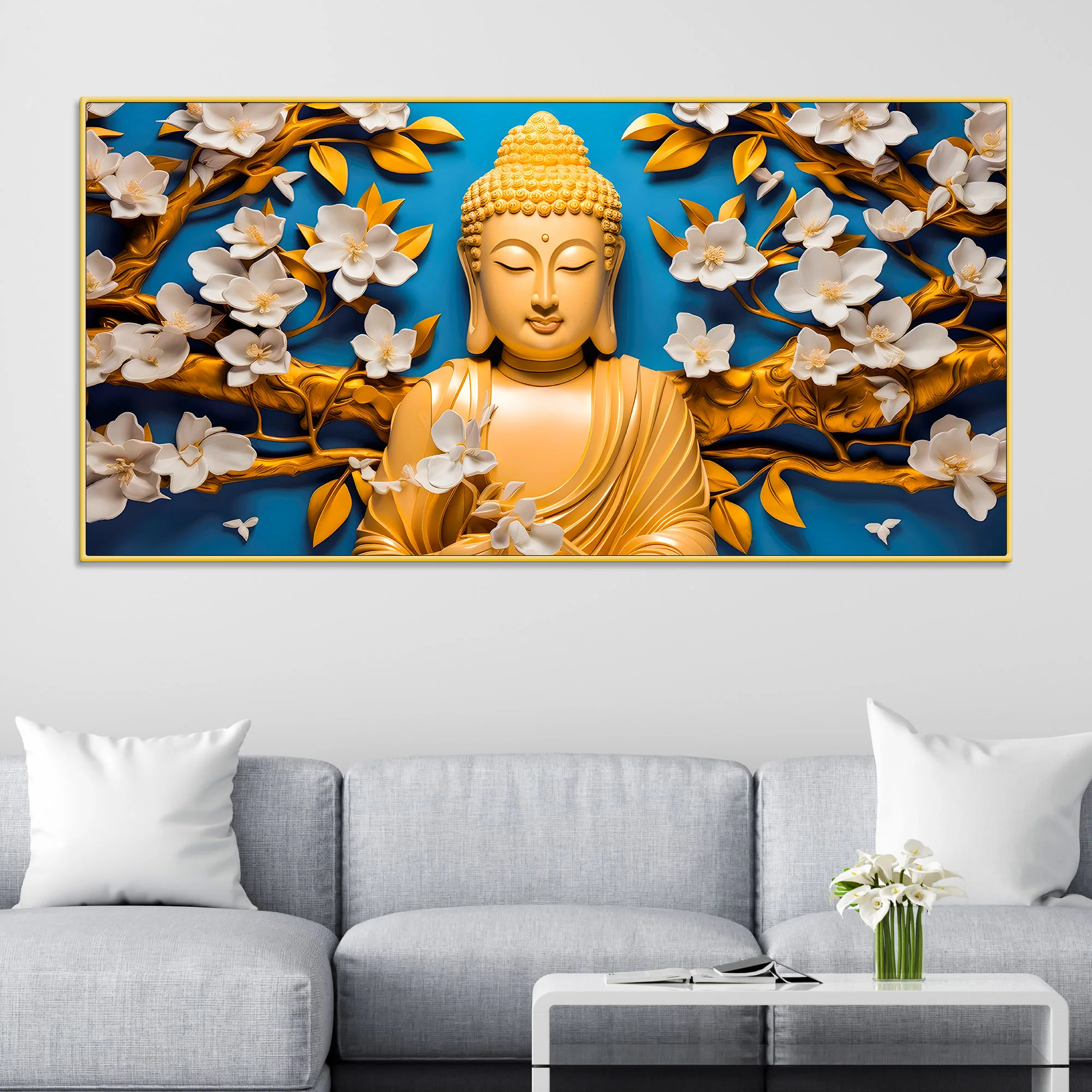 Canvas Wall Painting of Lord Buddha for Modern Decor - Image 2