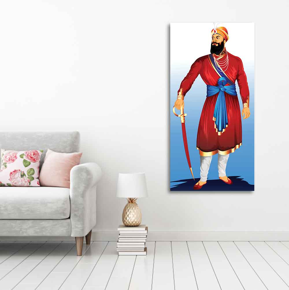 Canvas Wall Painting of Shri Guru Gobind Singh - Image 4