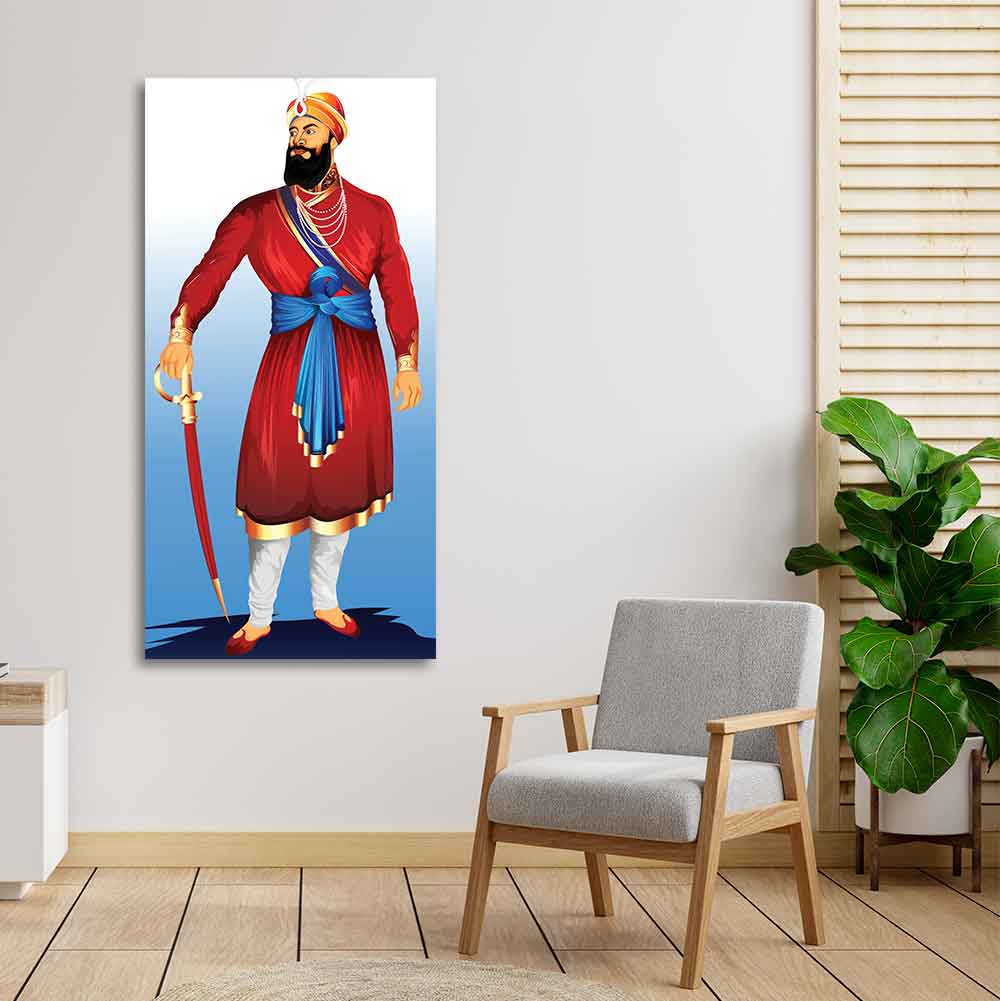 Canvas Wall Painting of Shri Guru Gobind Singh - Image 5