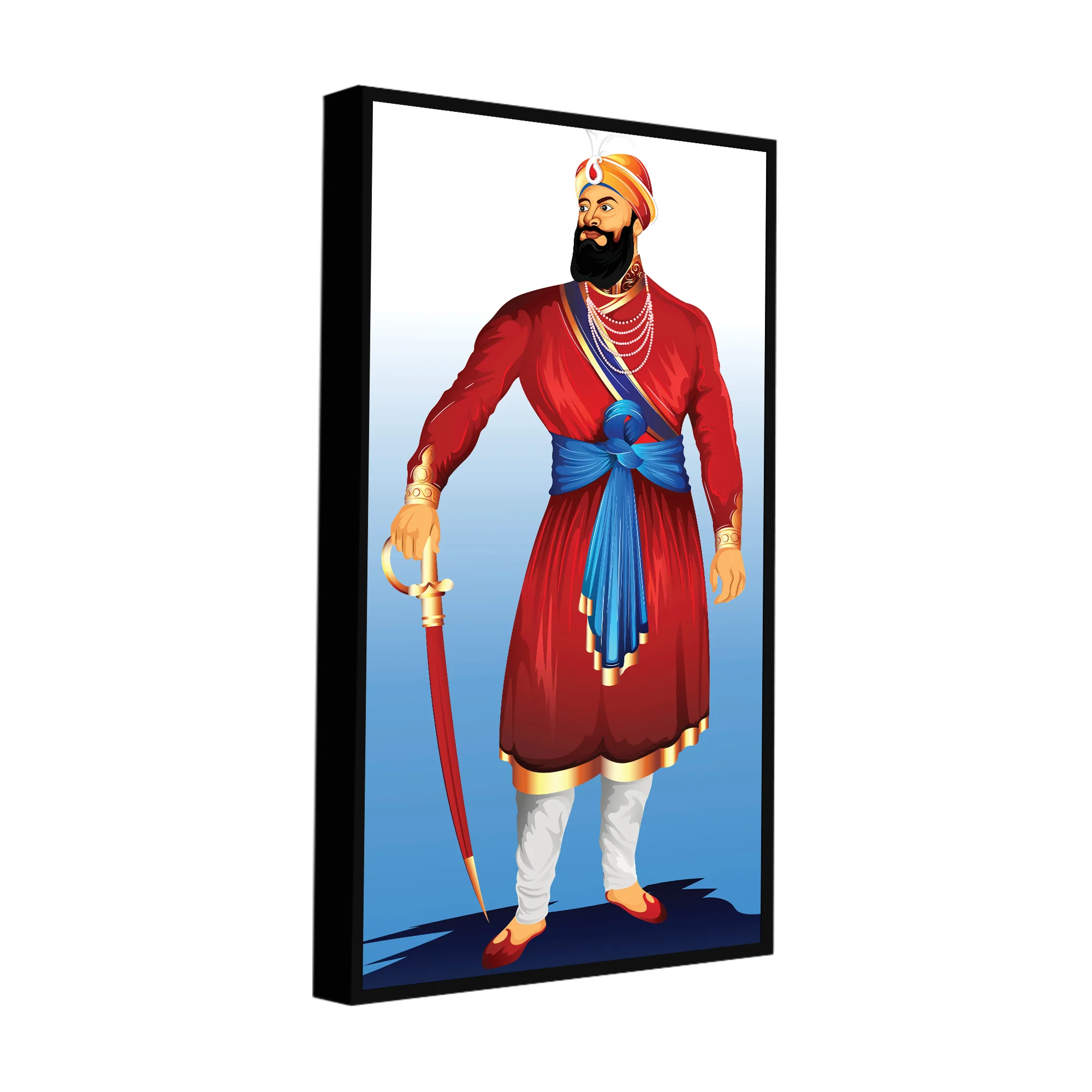 Canvas Wall Painting of Shri Guru Gobind Singh - Image 6