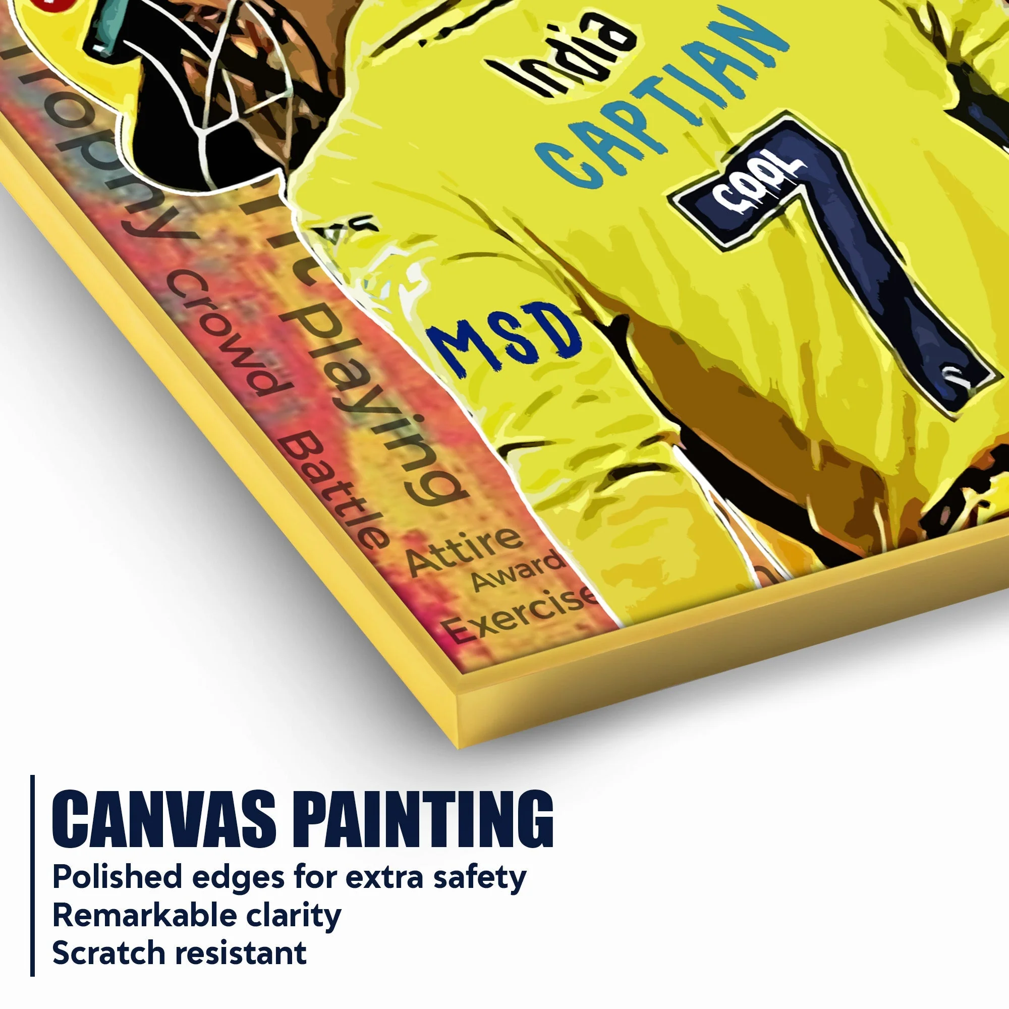 Captain Of 7 Seas Dhoni Cotton Canvas Wall Painting - Image 4