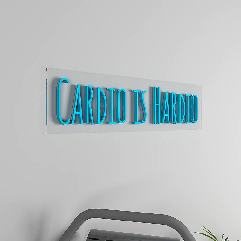Cardio Is Hardio Text Neon LED Light - Image 10