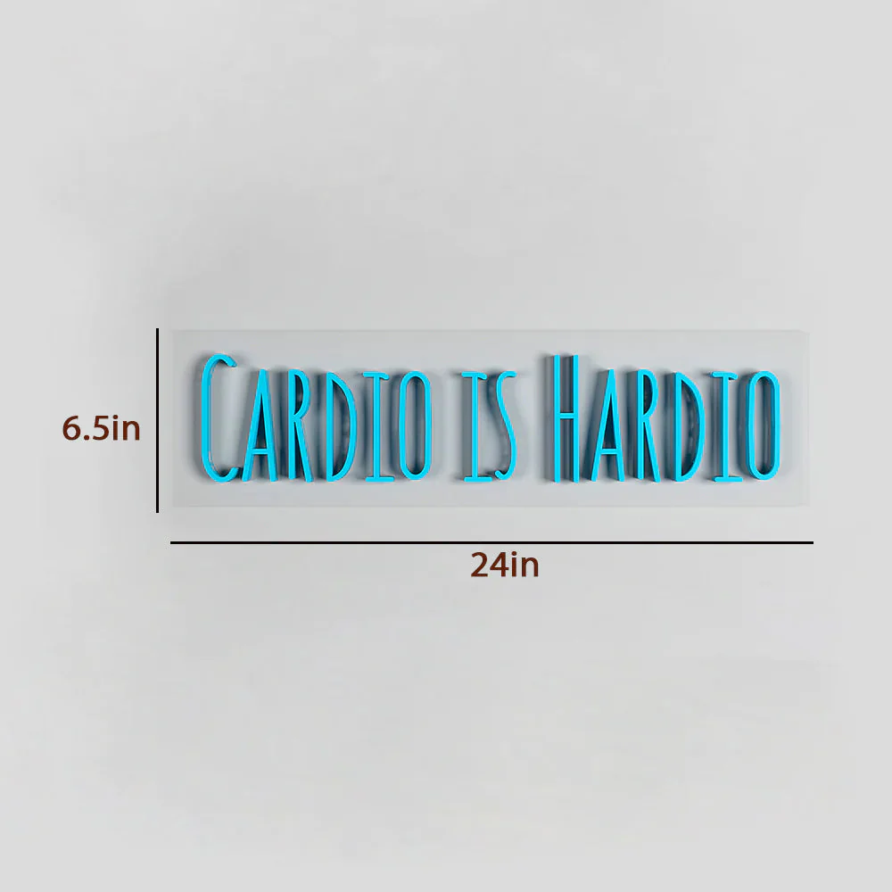Cardio Is Hardio Text Neon LED Light - Image 11