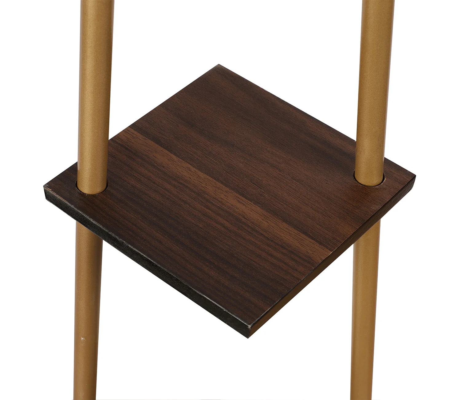 Castle 3 Tier Black Color Shelf Storage Floor Lamp with Golden Metal Legs - Image 5