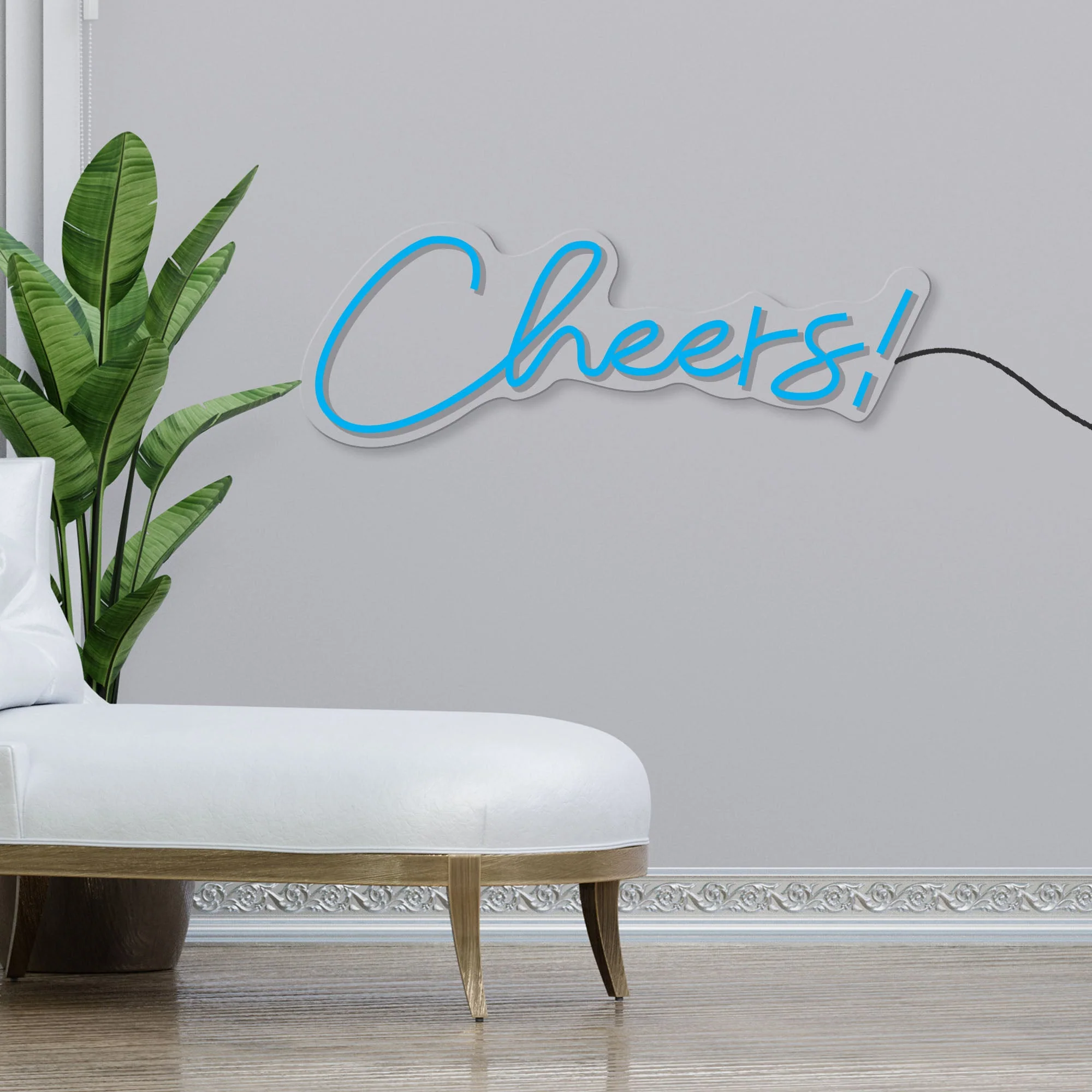 Cheers Text Neon Sign LED Light - Image 2