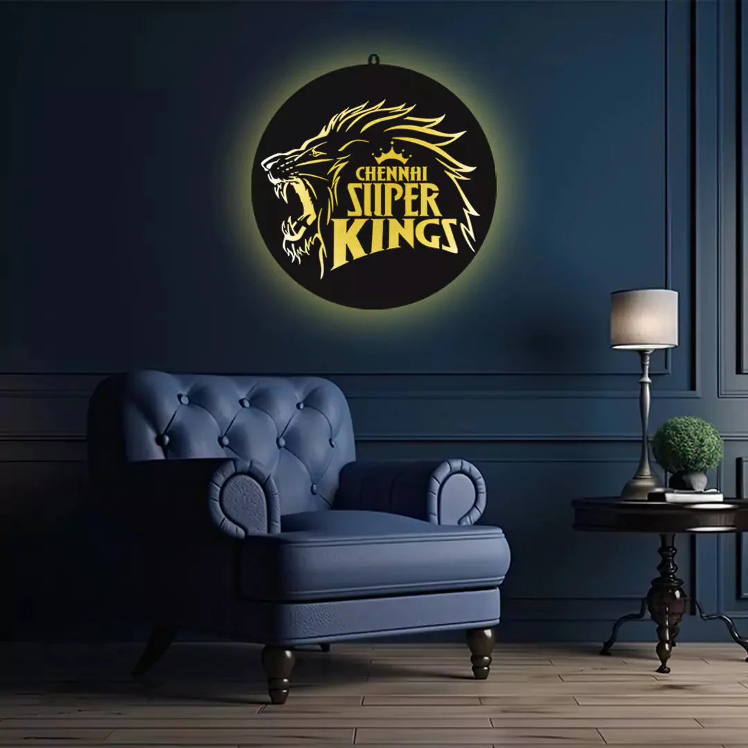 Chennai Super Kings CSK LED Wall Hanging Frame for Cricket Wall Decor - Image 2