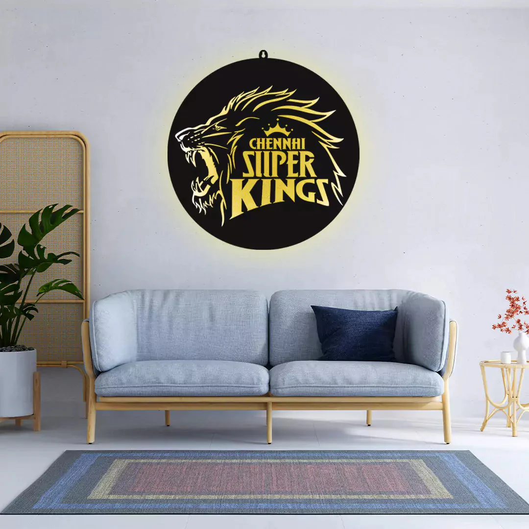 Chennai Super Kings CSK LED Wall Hanging Frame for Cricket Wall Decor - Image 3