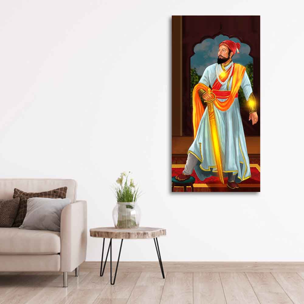 Chhatrapati Shivaji Maharaj Canvas Wall Painting - Image 2