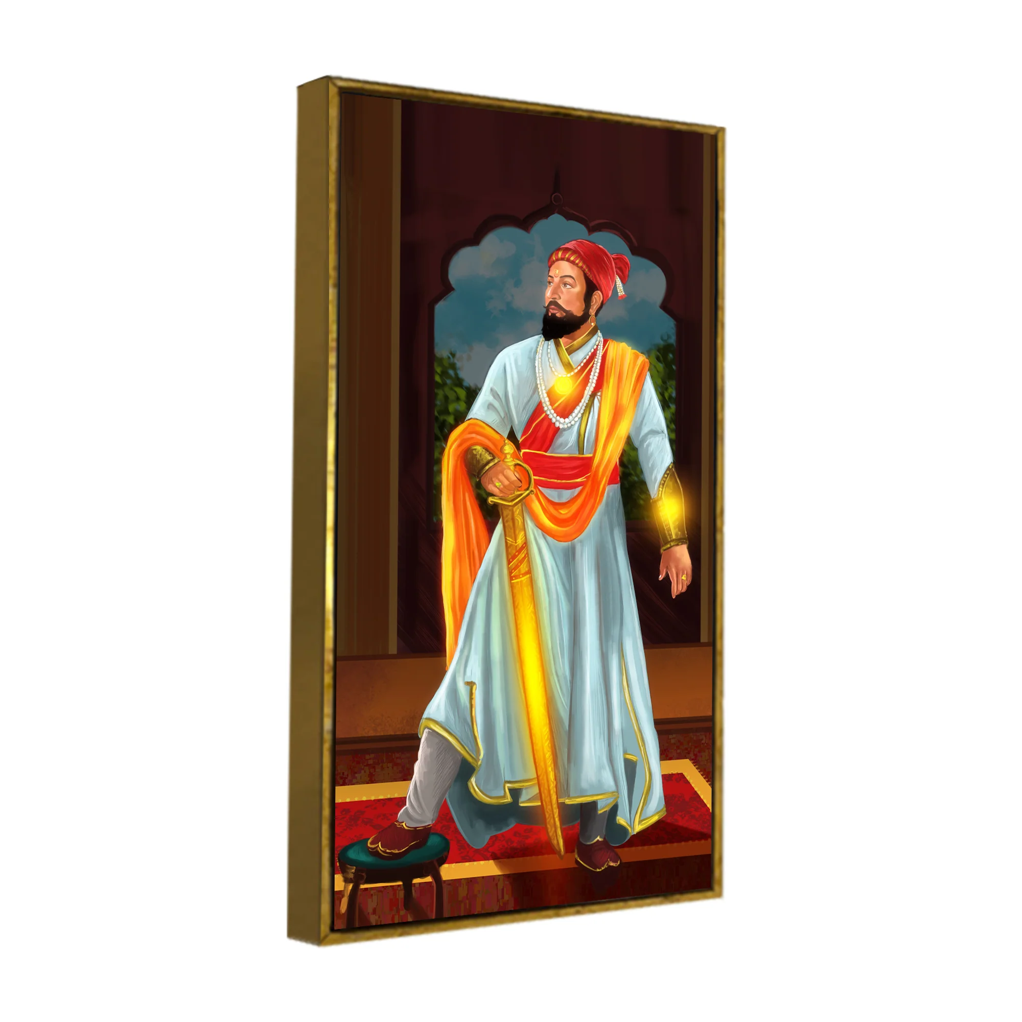 Chhatrapati Shivaji Maharaj Canvas Wall Painting - Image 7