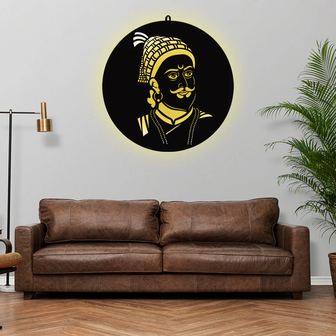 Chhatrapati Shivaji Maharaj LED Wall Frame for Wall Decor - Image 3