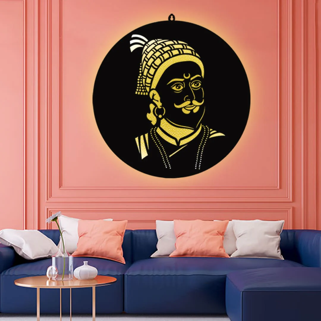Chhatrapati Shivaji Maharaj LED Wall Frame for Wall Decor - Image 4