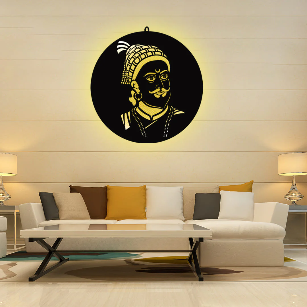 Chhatrapati Shivaji Maharaj LED Wall Frame for Wall Decor - Image 5