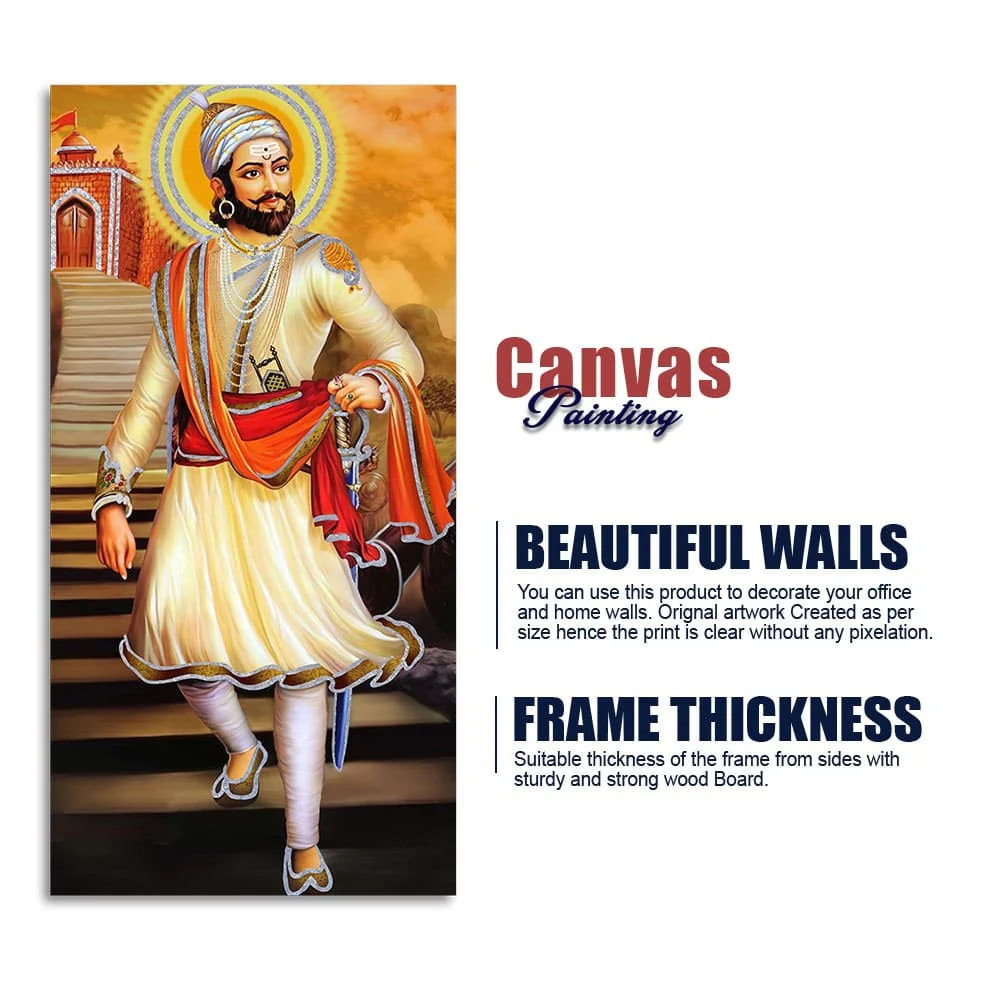 Chhatrapati Shivaji Maharaj Premium Canvas Wall Painting - Image 6