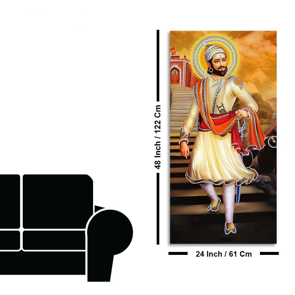 Chhatrapati Shivaji Maharaj Premium Canvas Wall Painting - Image 7