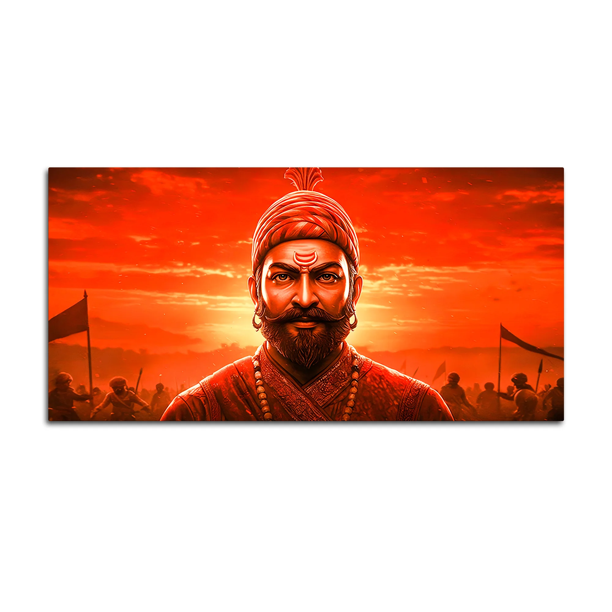 Chhatrapati Shivaji Maharaj Royal Warrior Wall Painting for Home Decor - Image 4