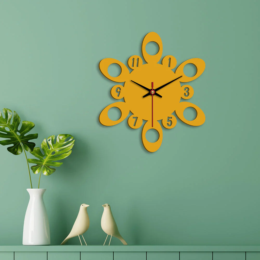 Circular Pattern Designer Wooden Wall Clock - Image 3