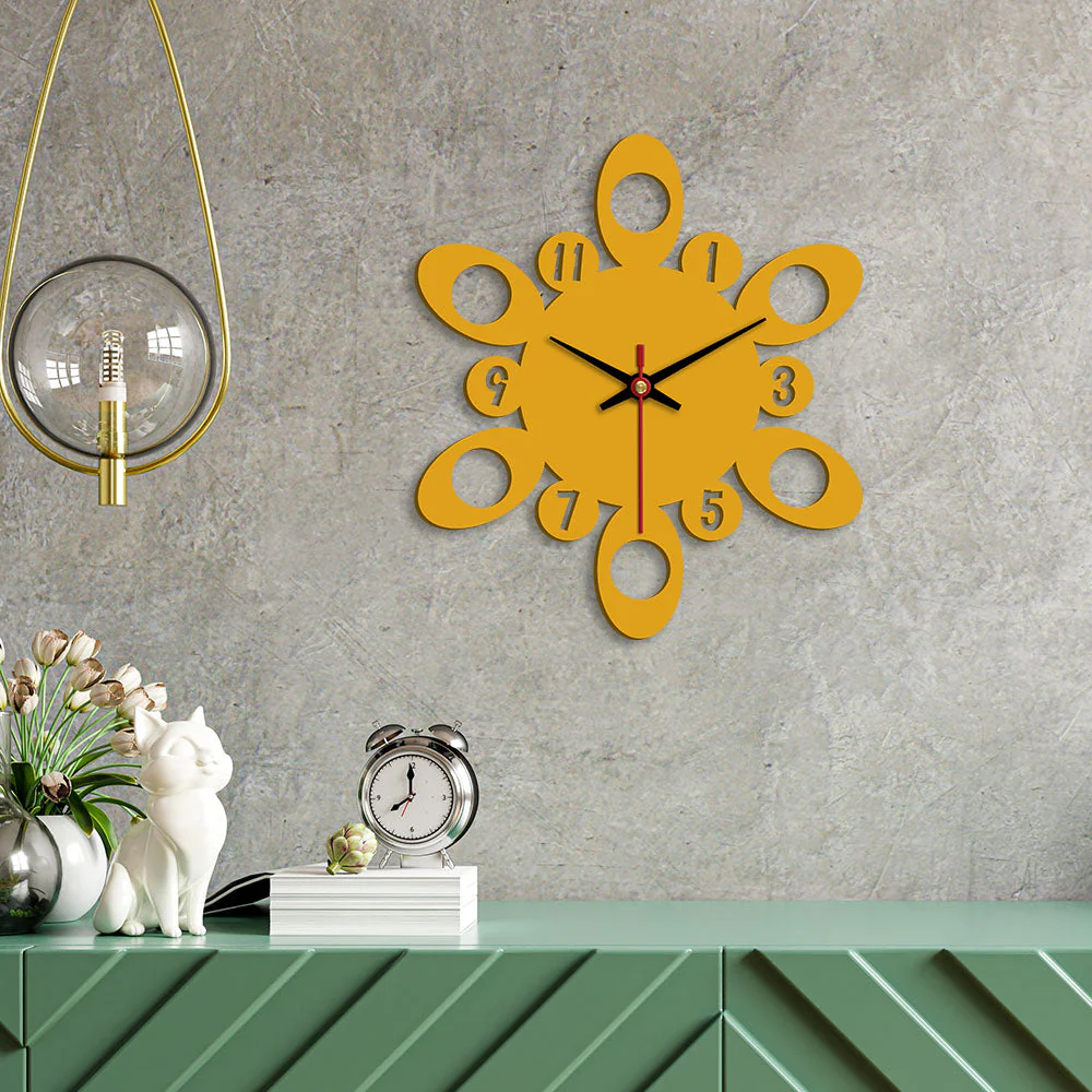 Circular Pattern Designer Wooden Wall Clock - Image 4