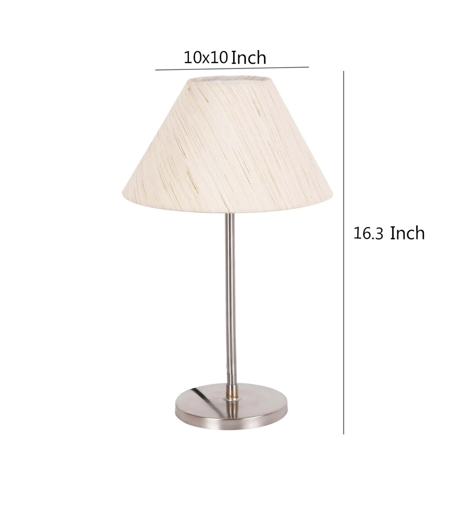 Circular Shaped Traditional Table Lamp with Silver Finish Base - Image 5
