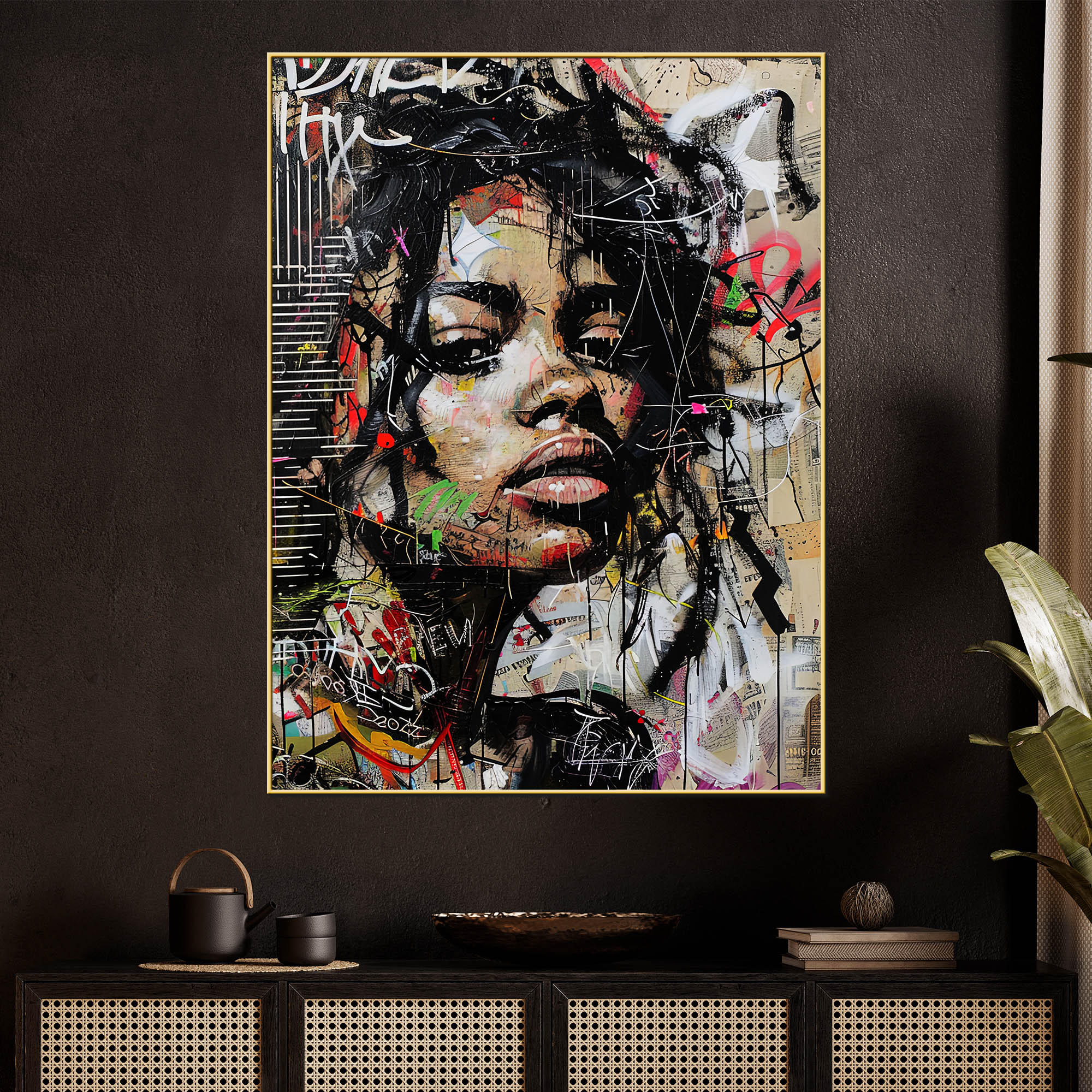 City Muse Street Queen Cotton Canvas Wall Painting - Image 2