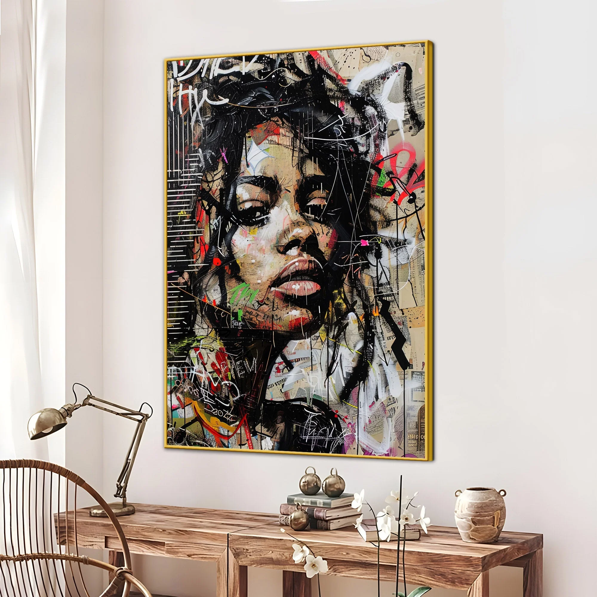 City Muse Street Queen Cotton Canvas Wall Painting - Image 3
