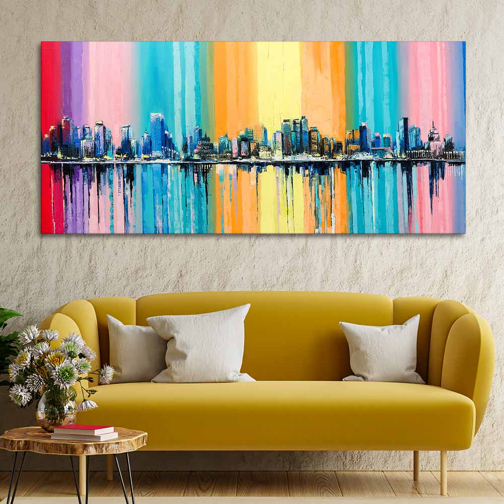 City Skyline Premium Canvas Wall Painting - Image 2