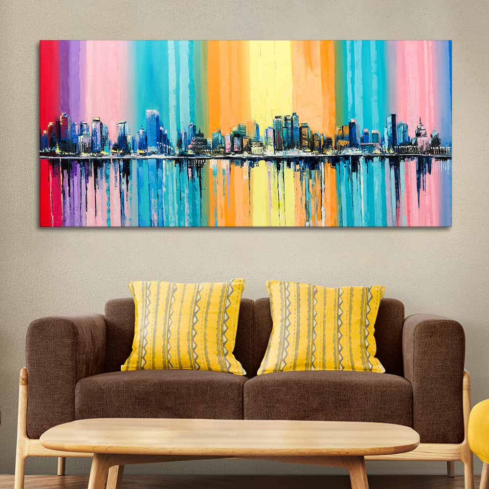 City Skyline Premium Canvas Wall Painting - Image 3