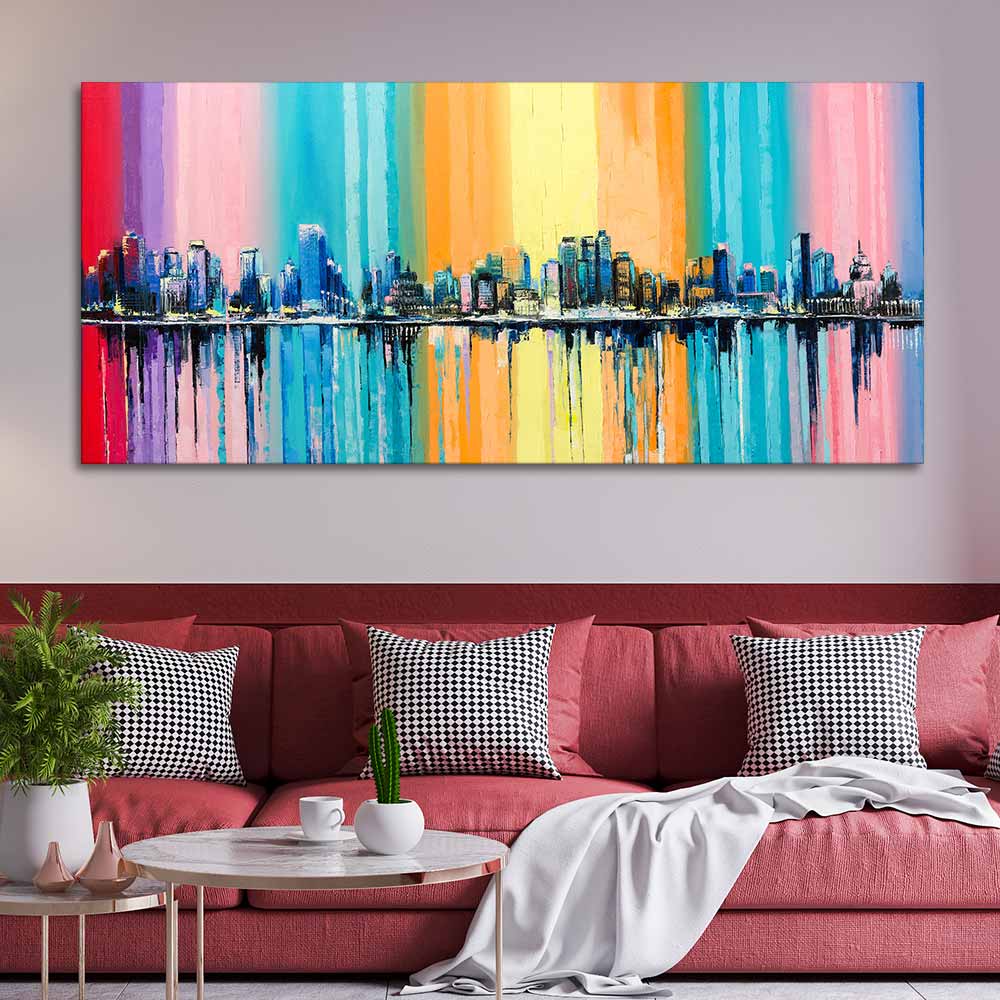 City Skyline Premium Canvas Wall Painting - Image 4