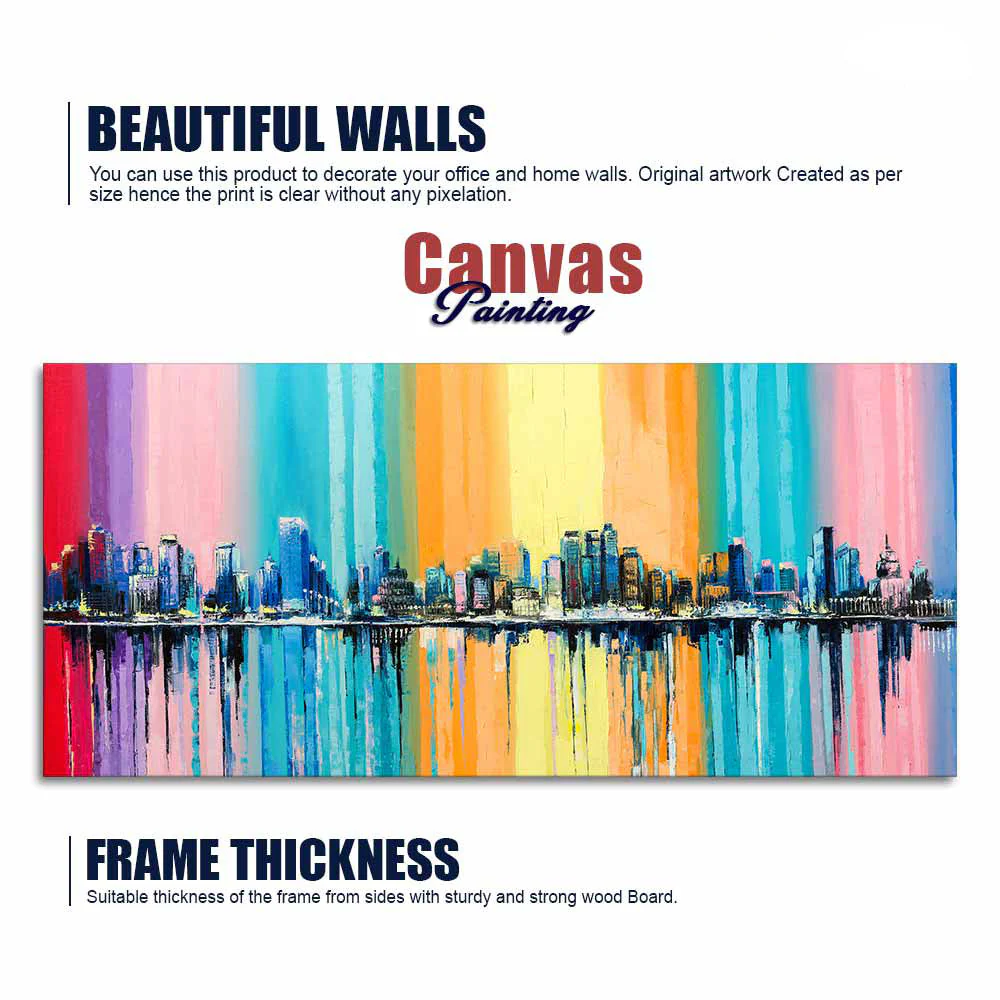 City Skyline Premium Canvas Wall Painting - Image 6