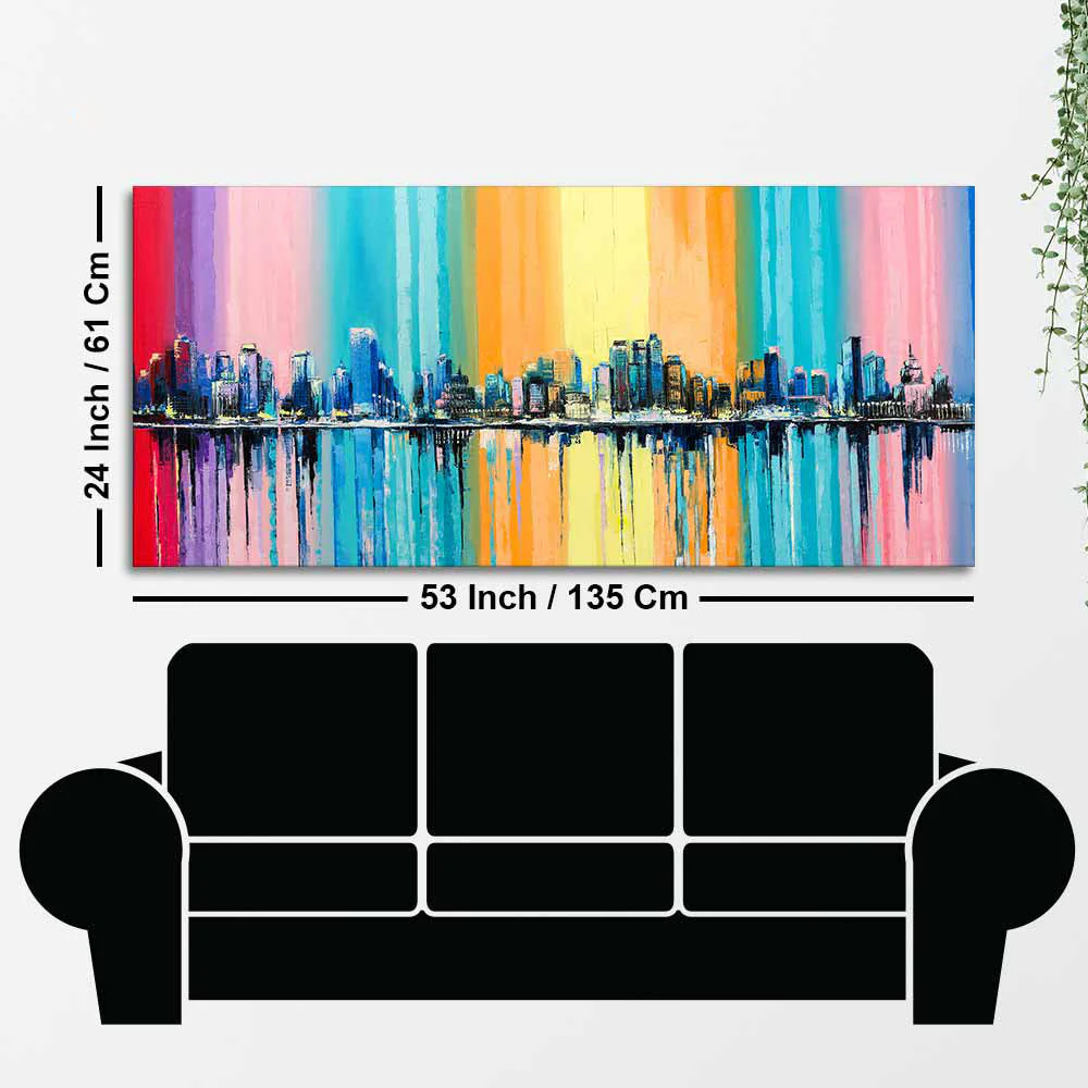 City Skyline Premium Canvas Wall Painting - Image 7