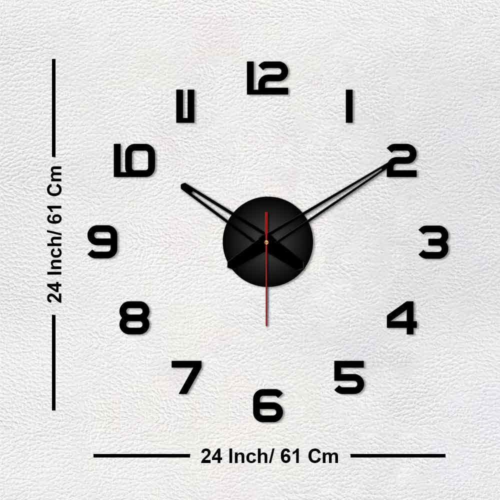 Classic Bold Style Big Size 3D Infinity Wall Clock - Image 6