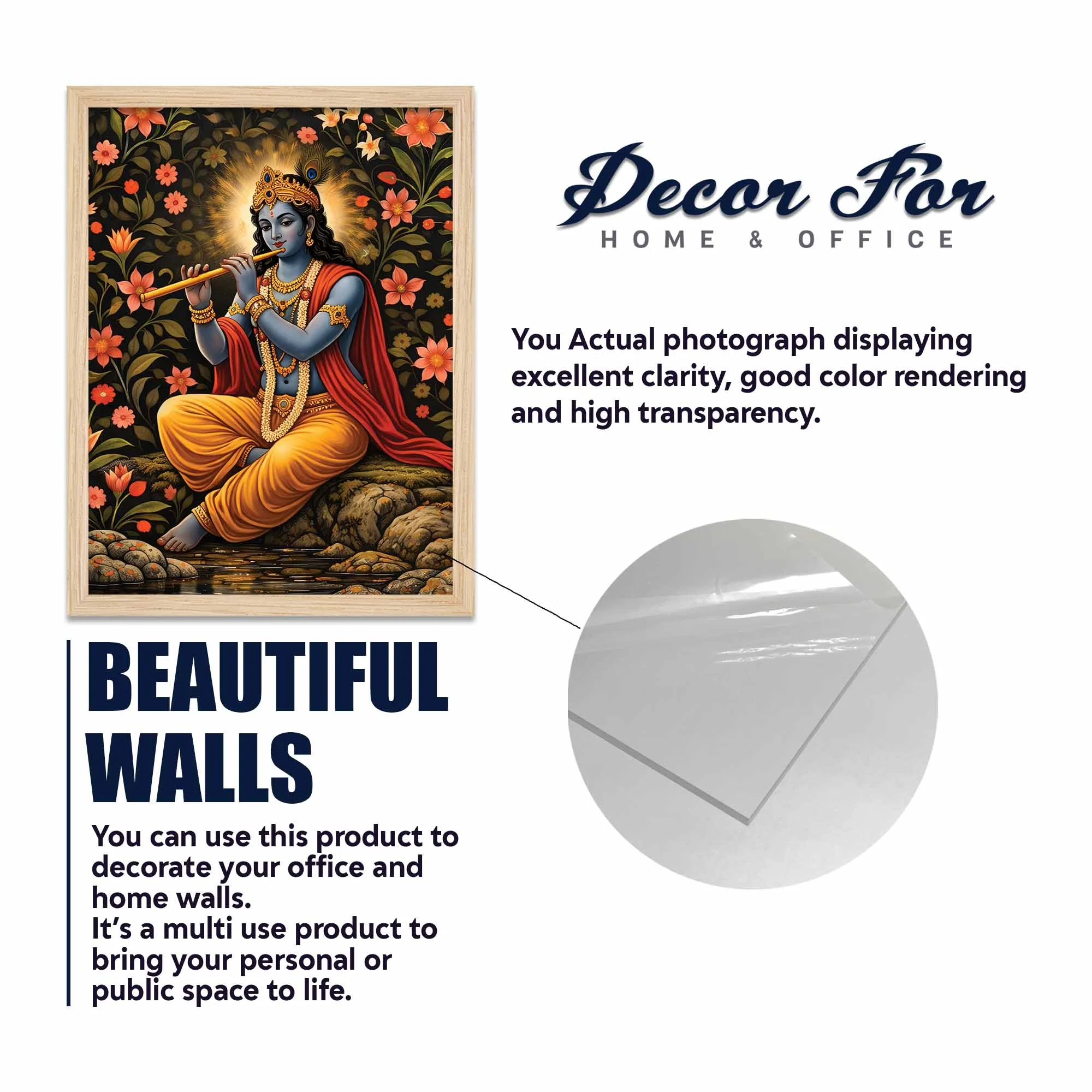 Classic Indian Spiritual Decor Wall Frame Set of Four - Image 6