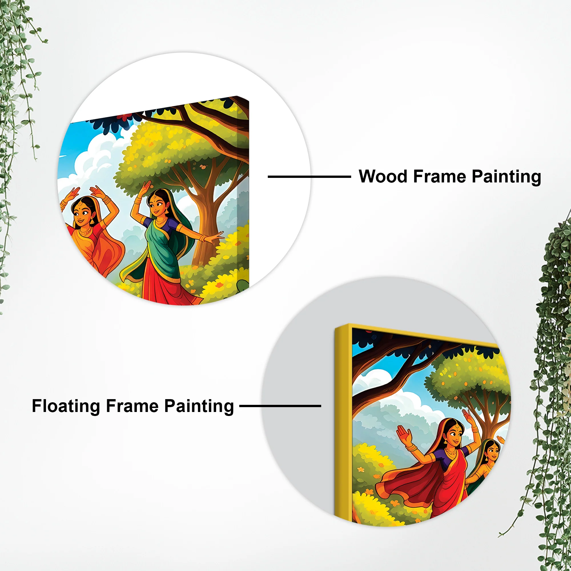 Classic Krishna Gopi Raas Leela Painting for Living Room & Hall - Image 7