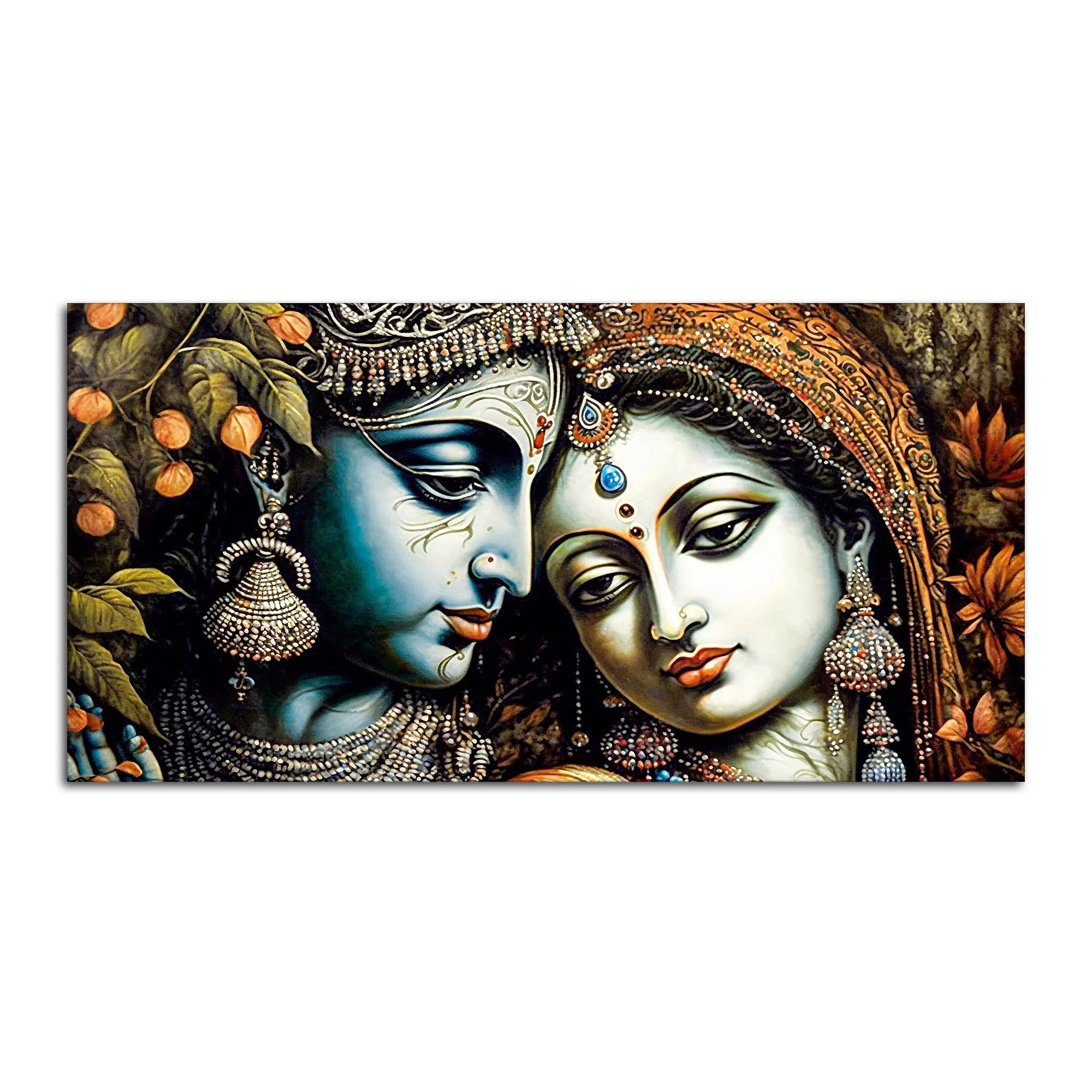 Classic Lord Radha Rani and krishna Canvas Wall Painting - Image 4