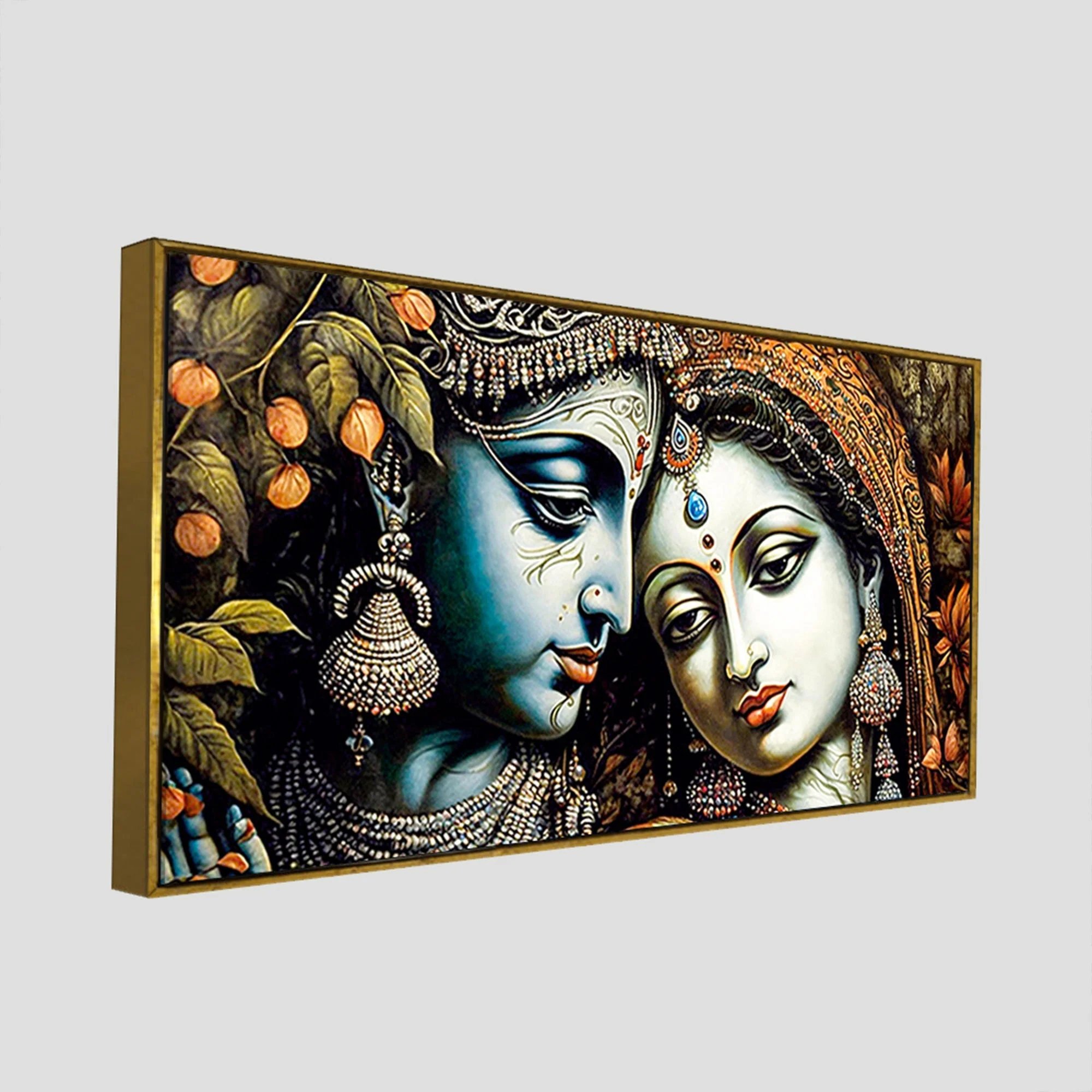 Classic Lord Radha Rani and krishna Canvas Wall Painting - Image 5