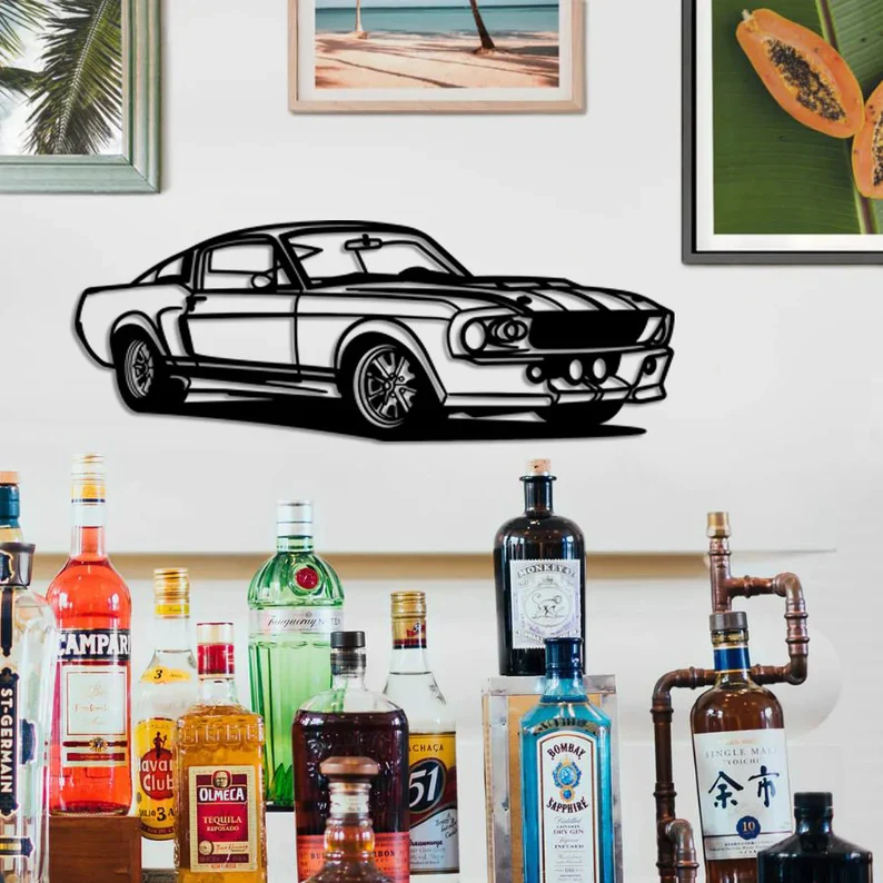 Classic Muscle Car Metal Wall Art | Car Wall Decor - Image 3