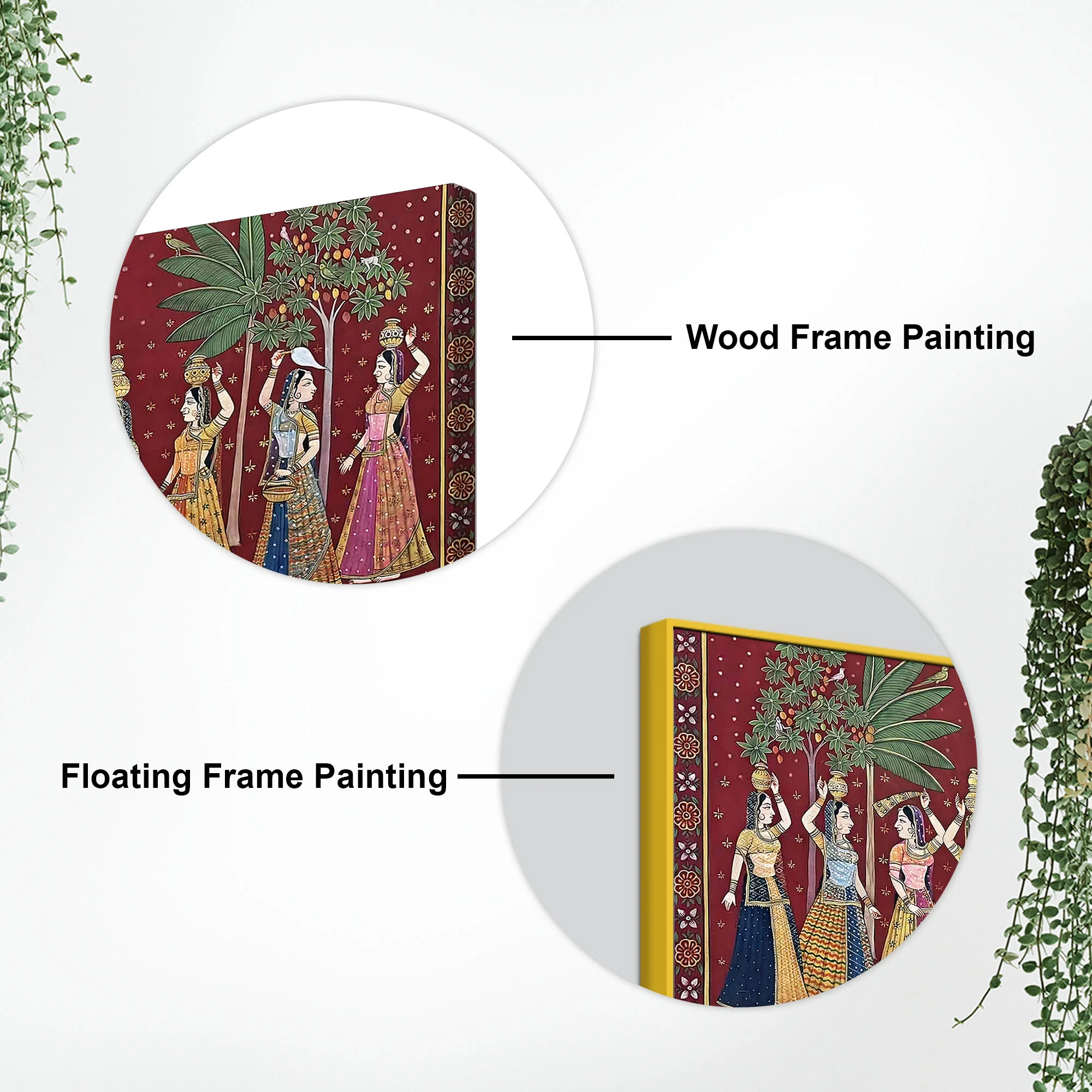 Classic Nathdwara Style Shri Krishna Raas Leela Pichwai Canvas Wall Painting - Image 7