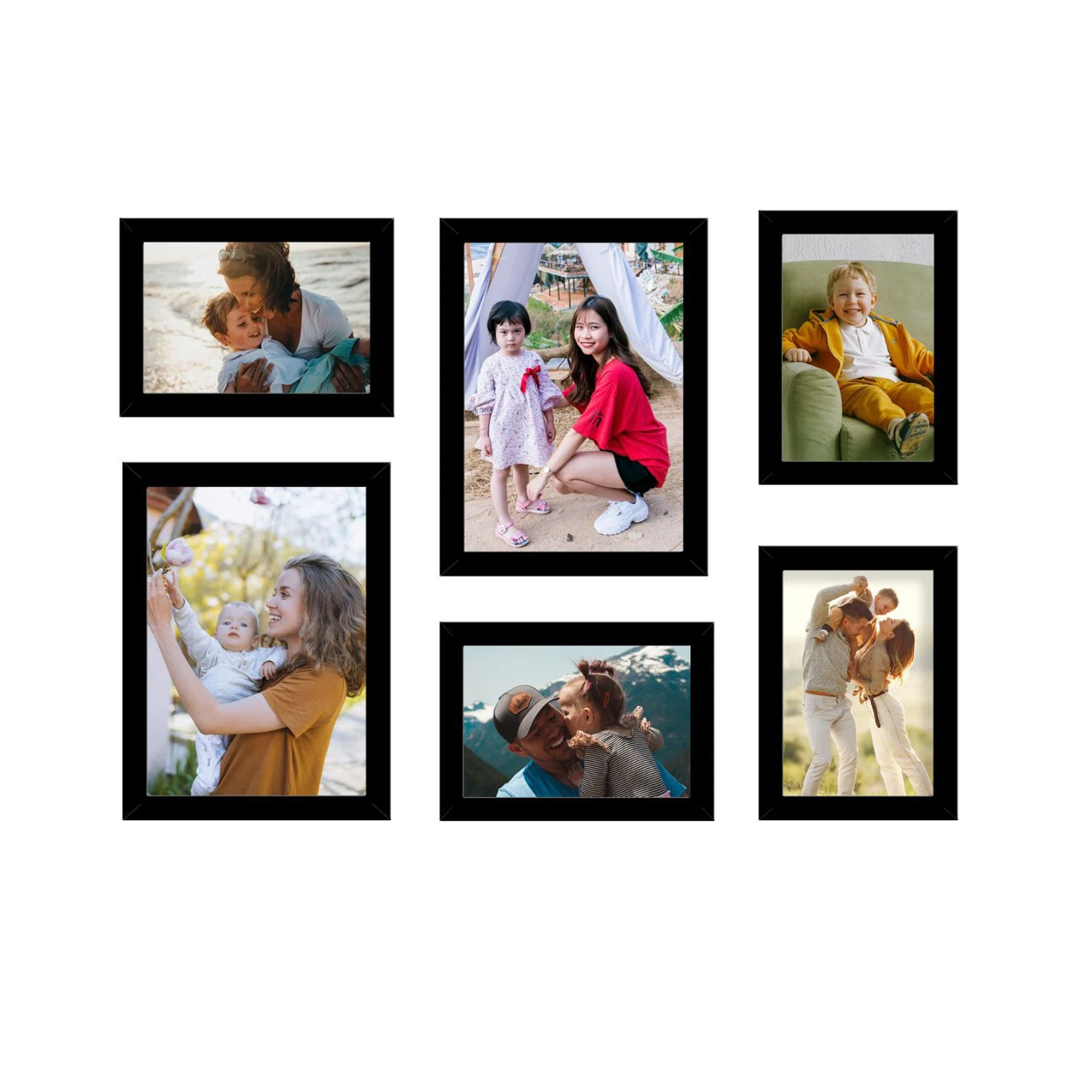 Classic Photo Frame Wall Hanging Set of Six - Image 2